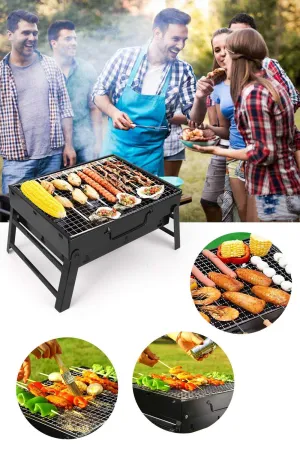 BBQ Foldable Portable Stainless Steel Charcoal Grill