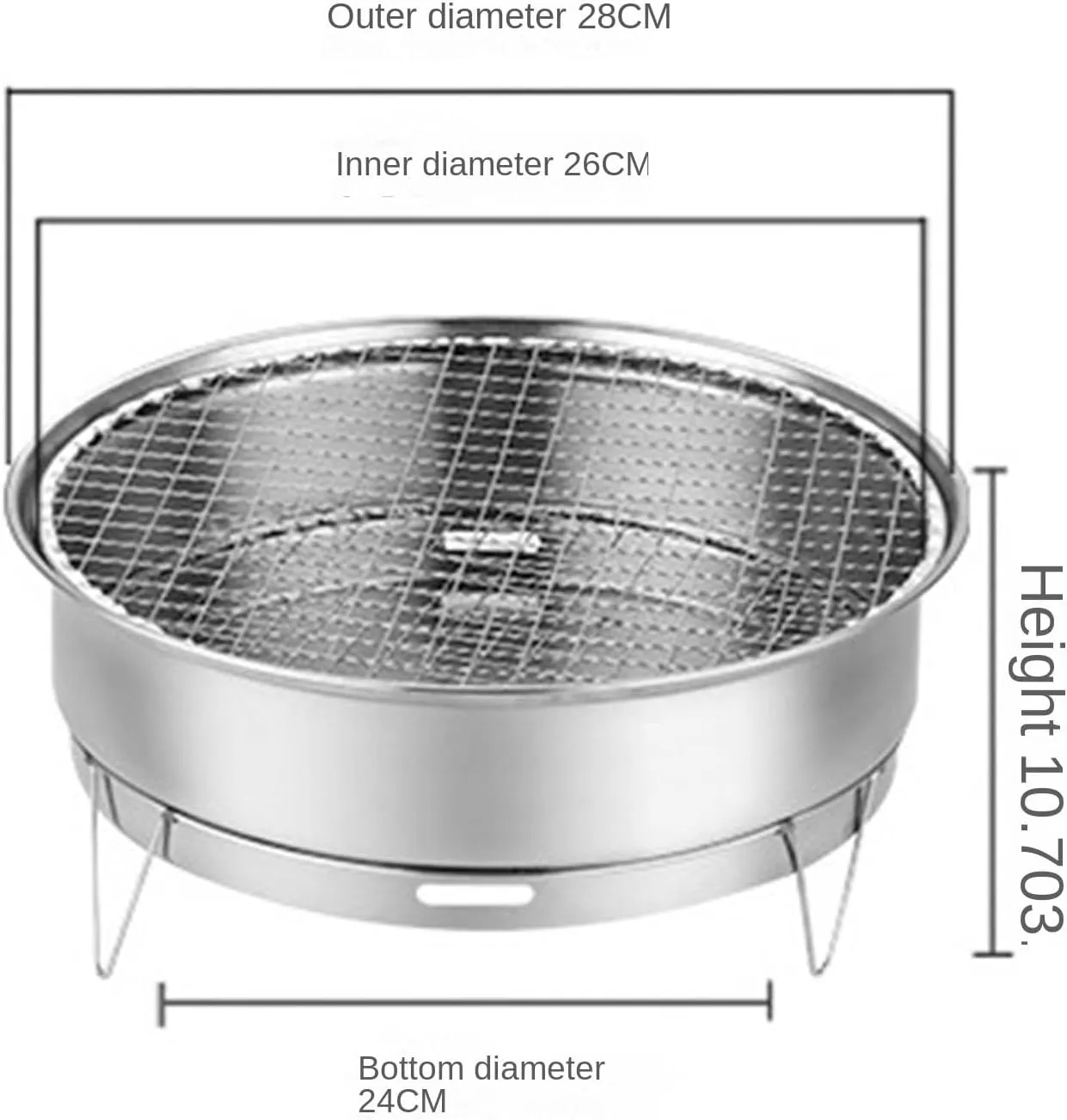 Bbq Grill Stainless Steel BBQ Charcoal Grill Desktop Disposable Barbecue Grill For Outdoor