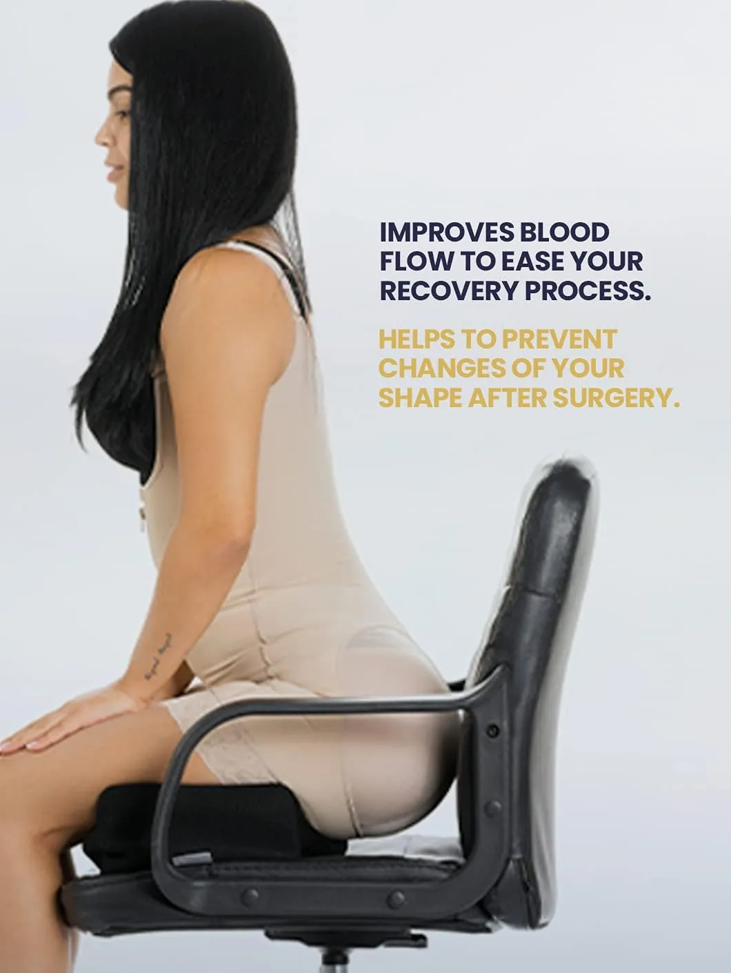 BE SHAPY C001 BBL Recovery After Surgery Firm Memory Foam Lumbar Support Butt Pillow