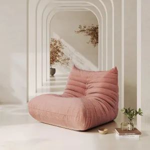 Bean Bag Chair Sofa Fireside Big Sack BeanBag Lounger Couch for Adults Corduroy Cozy Lazy Floor Sofa Memory Foam Chair for Home, Apartment and Gaming Venue,Pink
