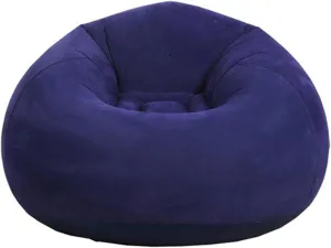 Bean Bag Chair, Ultra Soft Inflatable Lazy Sofa Memory Foam Bean Bag Chair Cover for Kids, Teens, Adults(Blue,Size:Type A)