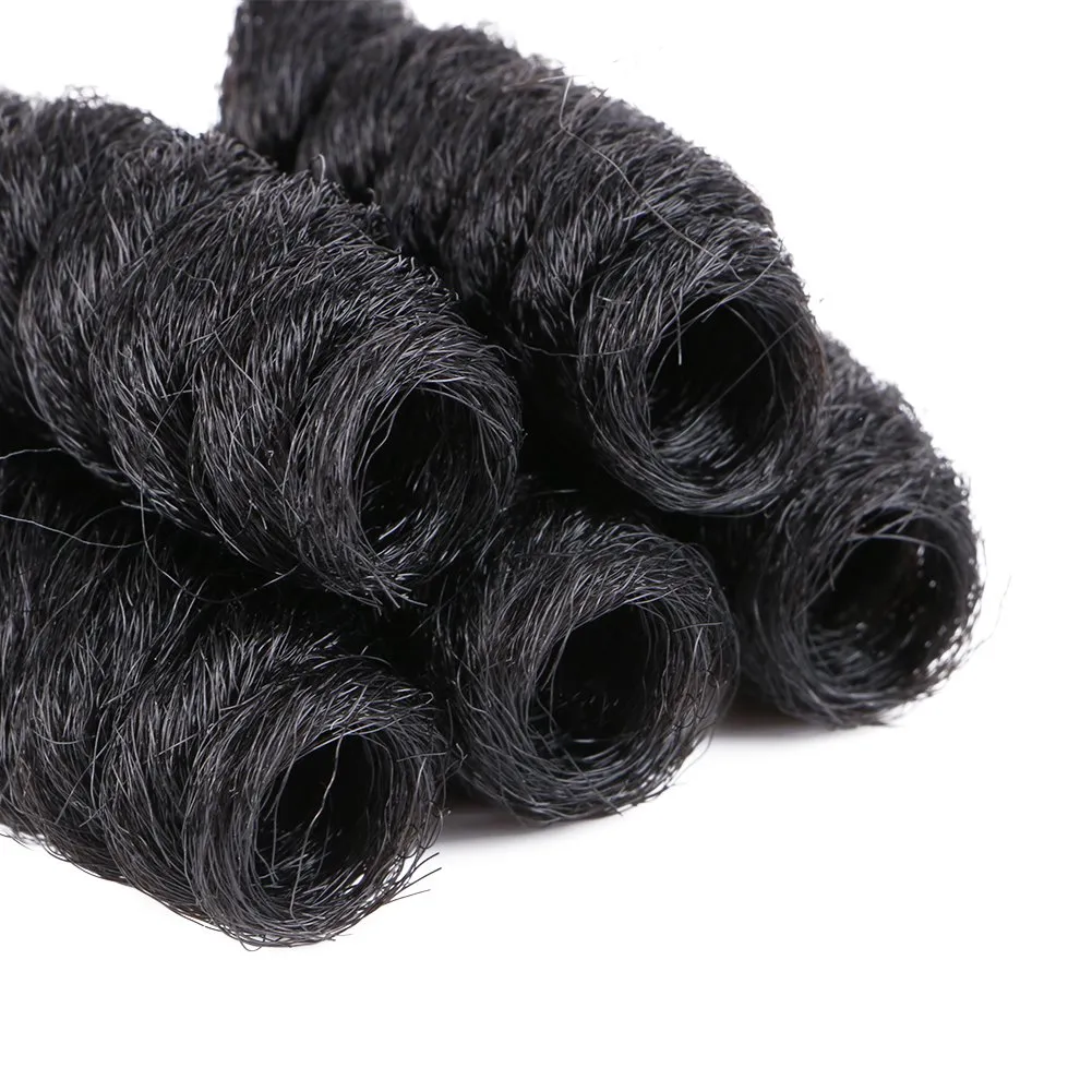 BECUS 5Packs 20 Roots/pack 10inches Short Natural Black (12mm) Crochet Braids Hair Afro Bouncy Wave Synthetic Hair Extensions