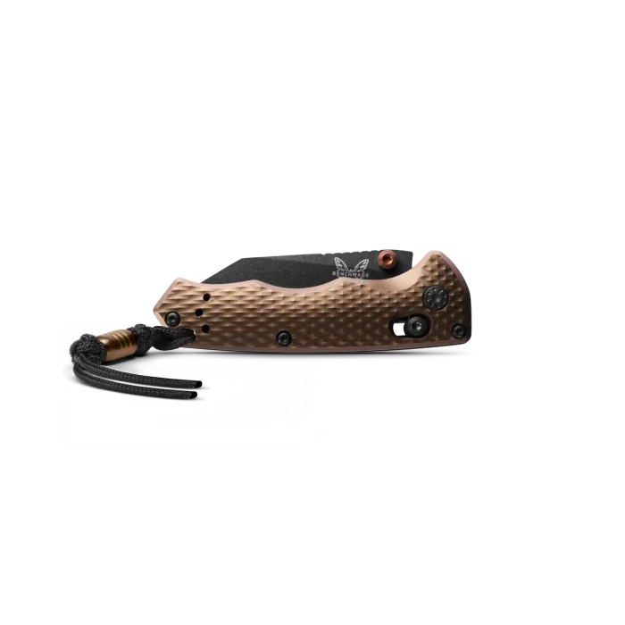 Benchmade 290BK-1 Full Immunity Black CPM-M4 Dark Earth Handle 2.49'' Plain Edge Pocket Knife with Benchmade Blue Lube Lubricant for knives 37ml 1.25fl oz (Made in USA)