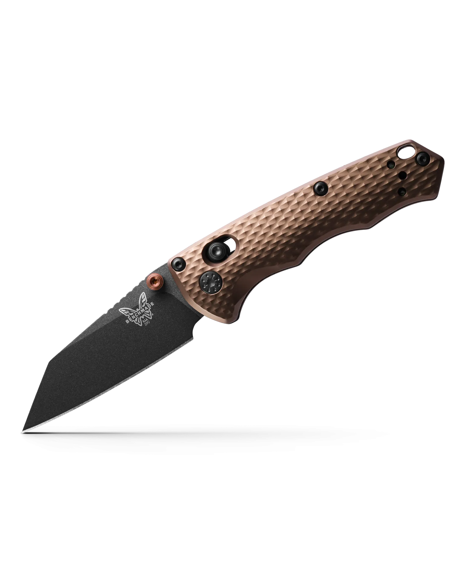 Benchmade 290BK-1 Full Immunity Black CPM-M4 Dark Earth Handle 2.49'' Plain Edge Pocket Knife with Benchmade Blue Lube Lubricant for knives 37ml 1.25fl oz (Made in USA)