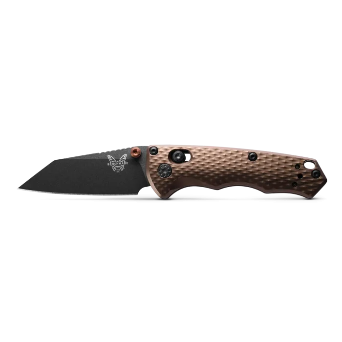 Benchmade 290BK-1 Full Immunity Black CPM-M4 Dark Earth Handle 2.49'' Plain Edge Pocket Knife with Benchmade Blue Lube Lubricant for knives 37ml 1.25fl oz (Made in USA)