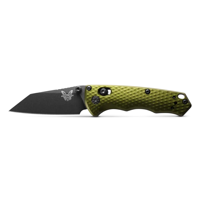 Benchmade 290BK-2 Full Immunity Black CPM-M4 Woodland Green Handle 2.49'' Plain Edge Pocket Knife with Benchmade Blue Lube Lubricant for knives 37ml 1.25fl oz (Made in USA)