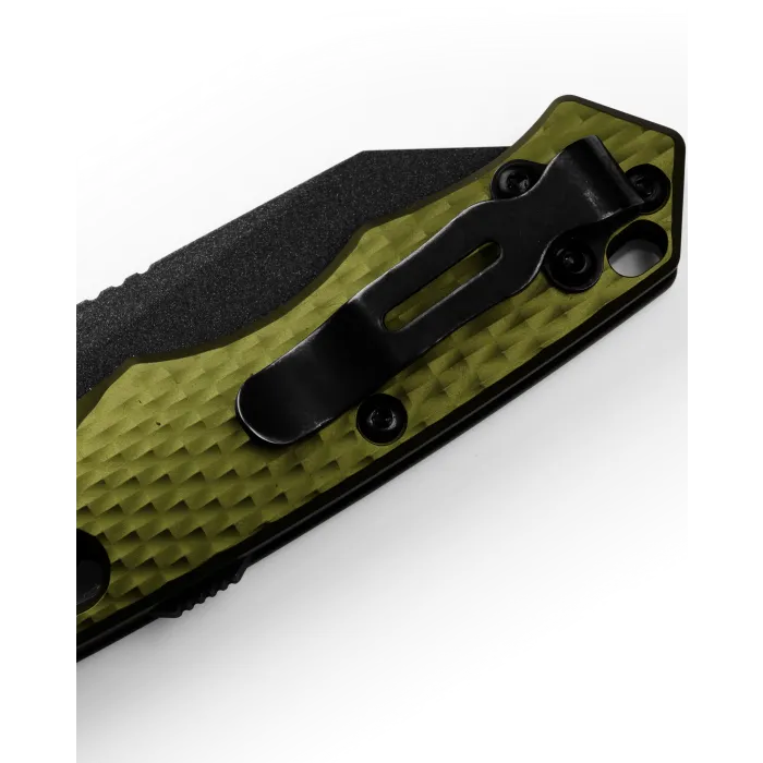 Benchmade 290BK-2 Full Immunity Black CPM-M4 Woodland Green Handle 2.49'' Plain Edge Pocket Knife with Benchmade Blue Lube Lubricant for knives 37ml 1.25fl oz (Made in USA)