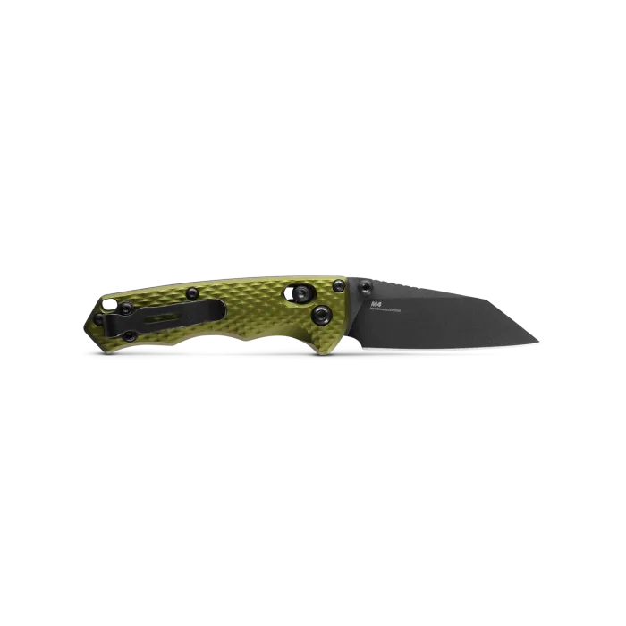 Benchmade 290BK-2 Full Immunity Black CPM-M4 Woodland Green Handle 2.49'' Plain Edge Pocket Knife with Benchmade Blue Lube Lubricant for knives 37ml 1.25fl oz (Made in USA)
