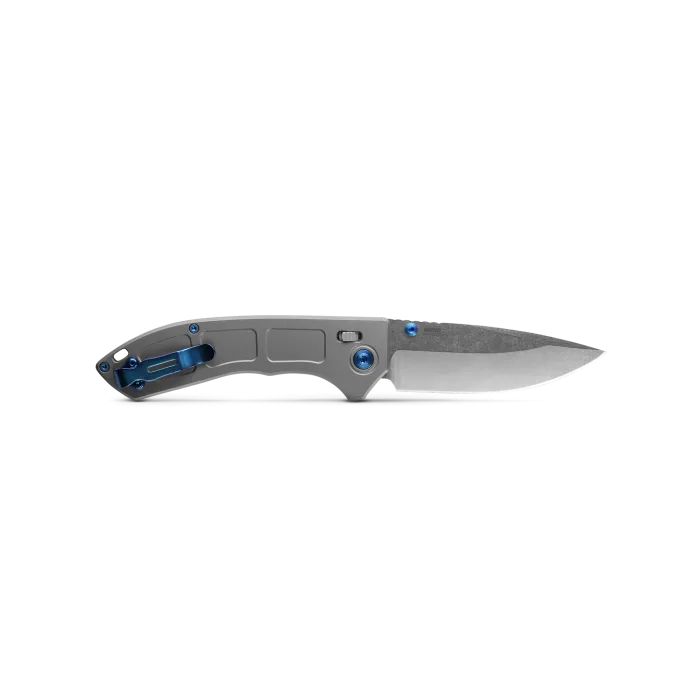 Benchmade 748 Narrows Titanium M390 3.43" Drop Point Plain Edge Pocket Knife