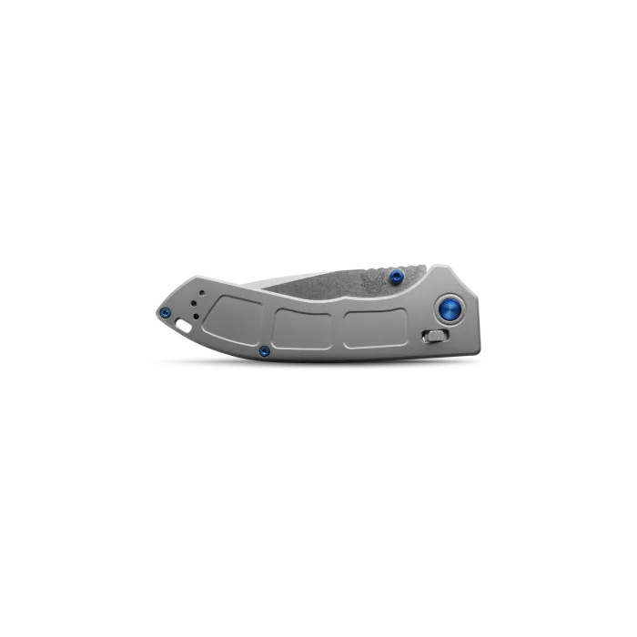 Benchmade 748 Narrows Titanium M390 3.43" Drop Point Plain Edge Pocket Knife