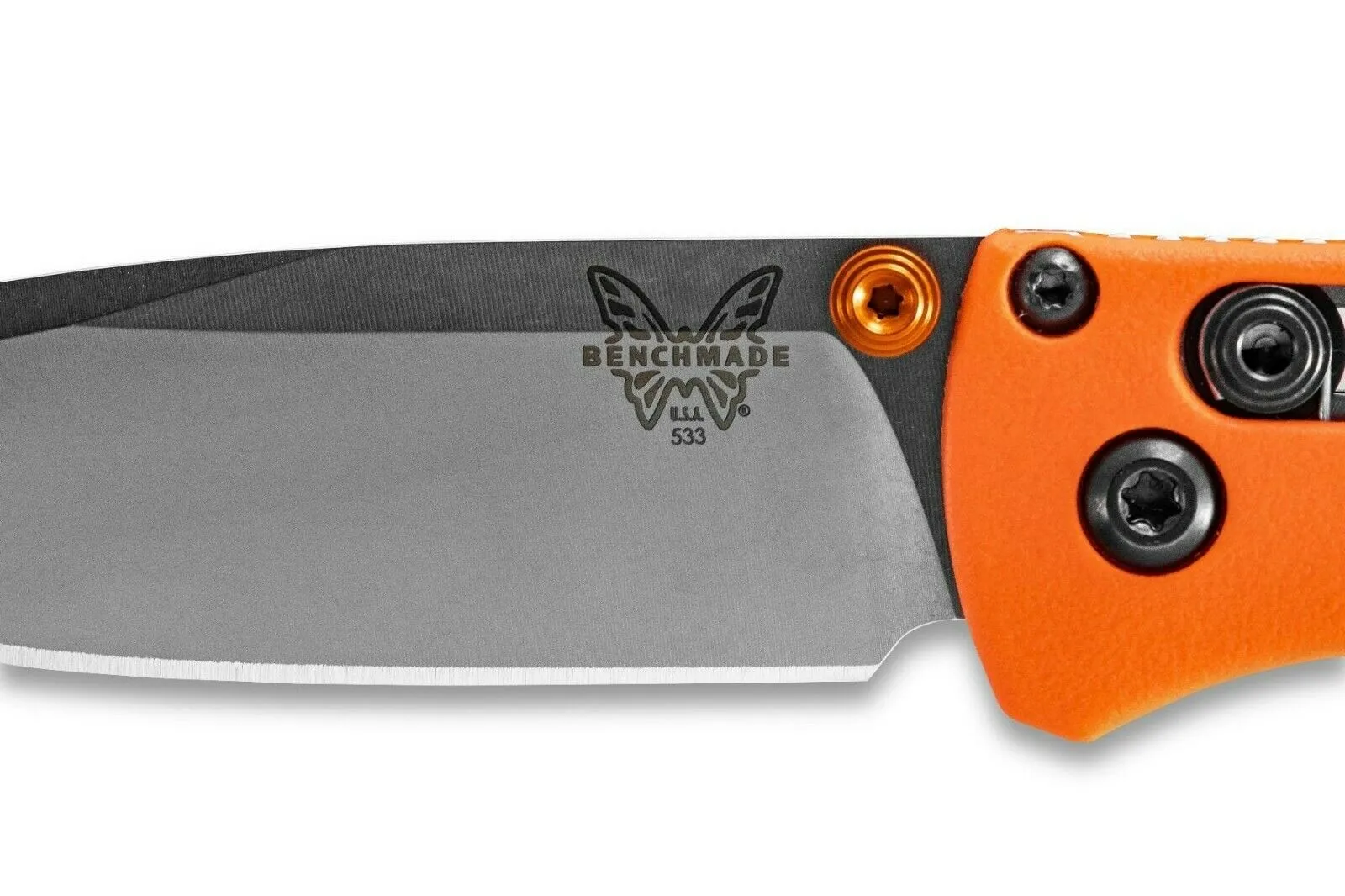 Benchmade Mini Bugout 533 Orange Drop Point 2.82" Folding Pocket Knife