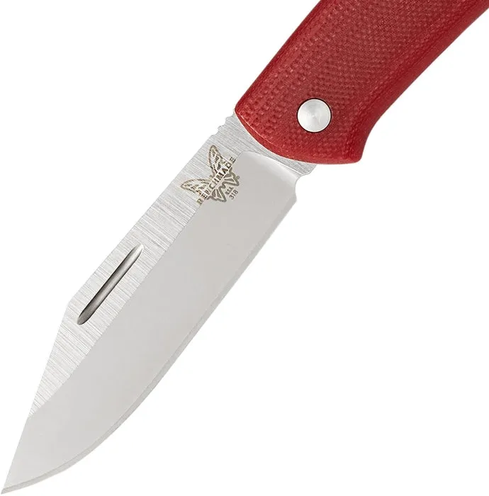 Benchmade Proper 318-1 Clip-Point Blade Red Knife
