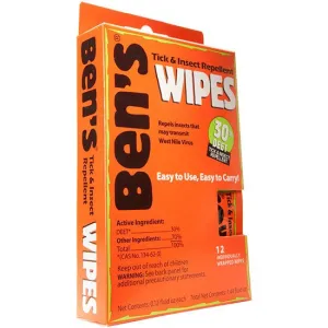 Ben's 30 Wipes - 12pk