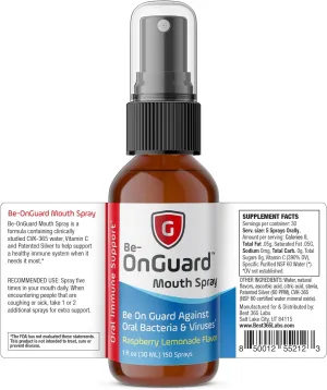 Best365Labs Mouth Spray | Supports Oral Hygiene & Fresh Breath | Nano Silver & C Complex | Convenient Travel Size | Raspberry Lemonade Flavor | 150 Sprays