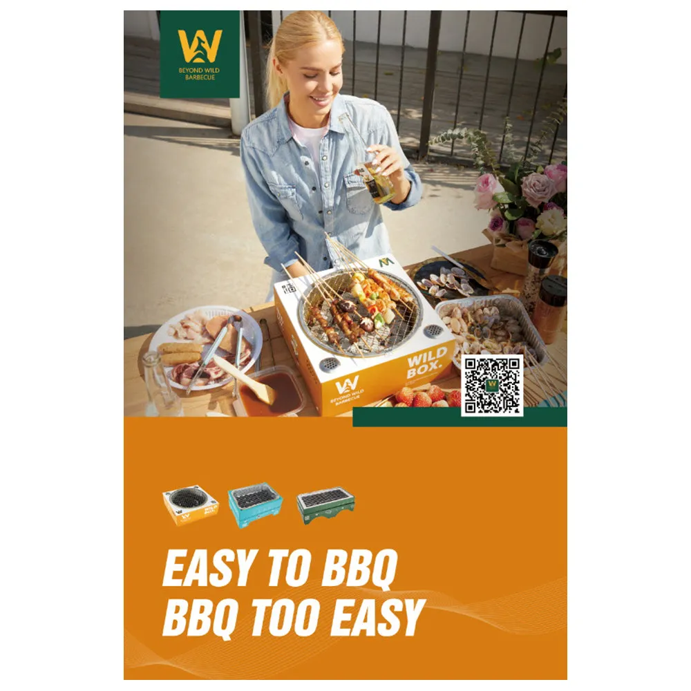 Beyond Wild Disposable Square BBQ Grill - Korean Style