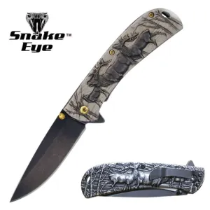 BLACK Elk folding pocket Knife