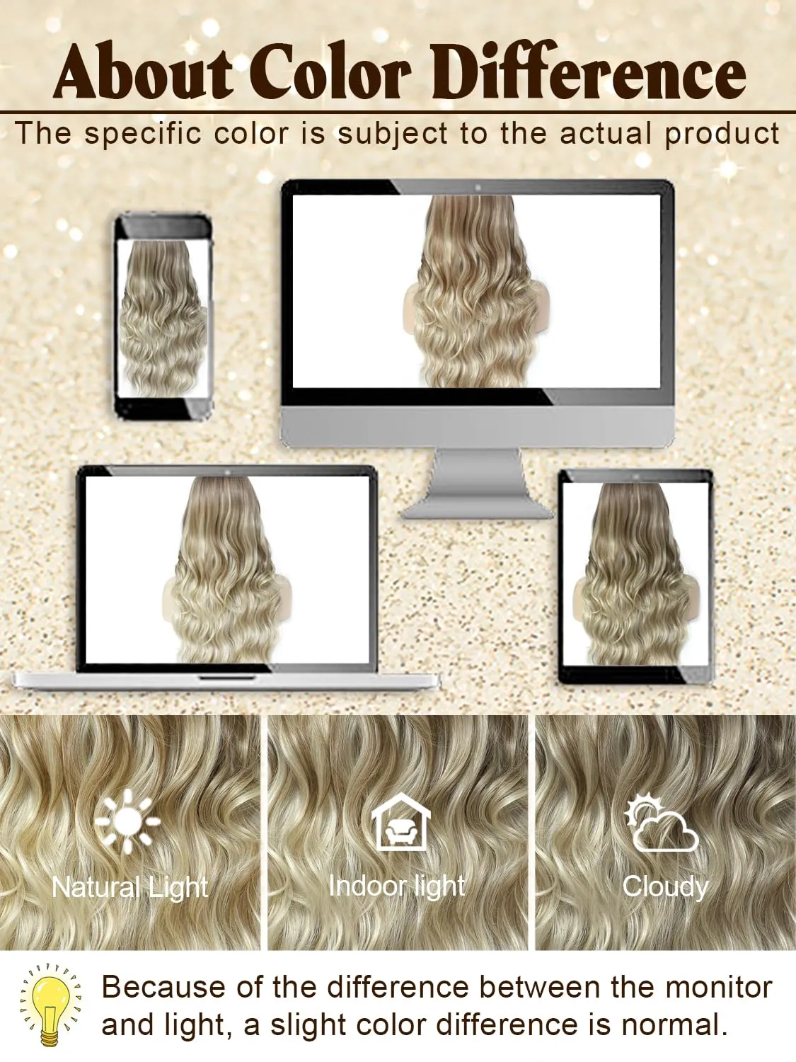 Blonde Wigs for Women 26 Inch Middle Part Body Wave Wig Natural Looking Synthetic Ombre blonde Wavy Wig for Cosplay Daily Party Use