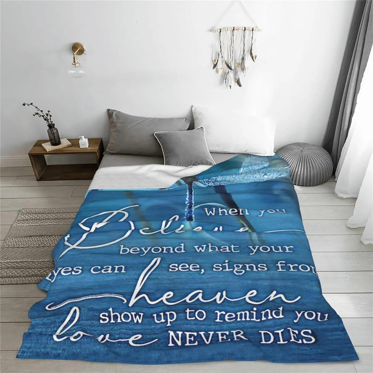 Blue Dragonfly Blanket Dragonfly Decor Throw Blanket Gifts for Girls Boys Dragonfly Lover Couch Bedding Super Warm Soft Plush Lightweight Fleece Flannel Blanket for Kids Adults Men Women 50"X40"