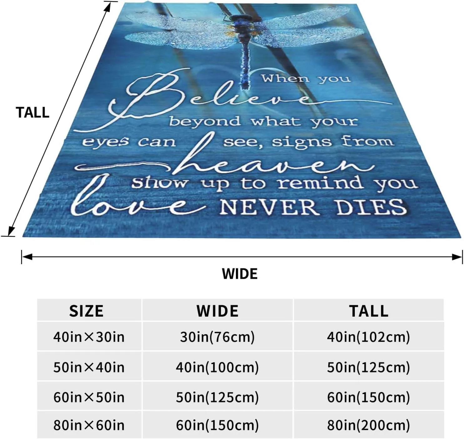 Blue Dragonfly Blanket Dragonfly Decor Throw Blanket Gifts for Girls Boys Dragonfly Lover Couch Bedding Super Warm Soft Plush Lightweight Fleece Flannel Blanket for Kids Adults Men Women 50"X40"