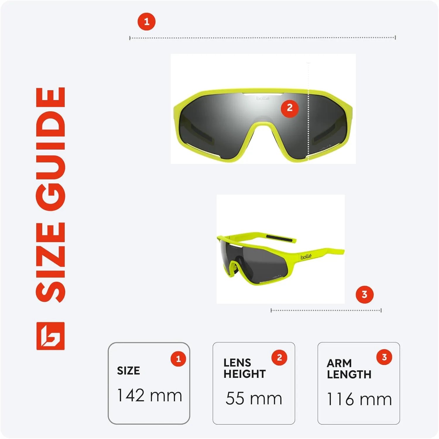 Bolle Shifter 55MM Shield Wrap Around Sunglasses for Men for Women   BUNDLE With Designer iWear Complimentary Eyewear Kit