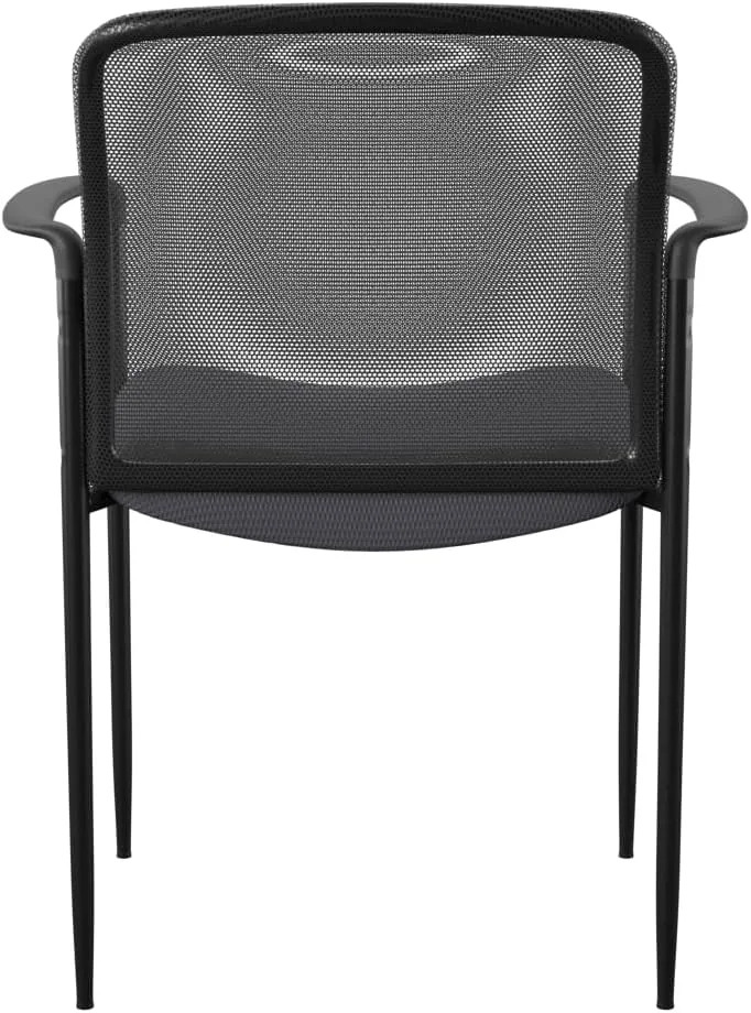Boss Office Products Stackable Mesh Guest Chair in Grey