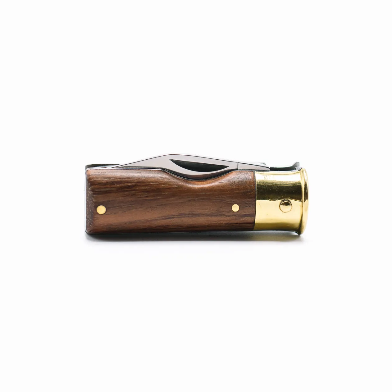 Brass and Mahogany Wood Handle Shotgun Shell knife