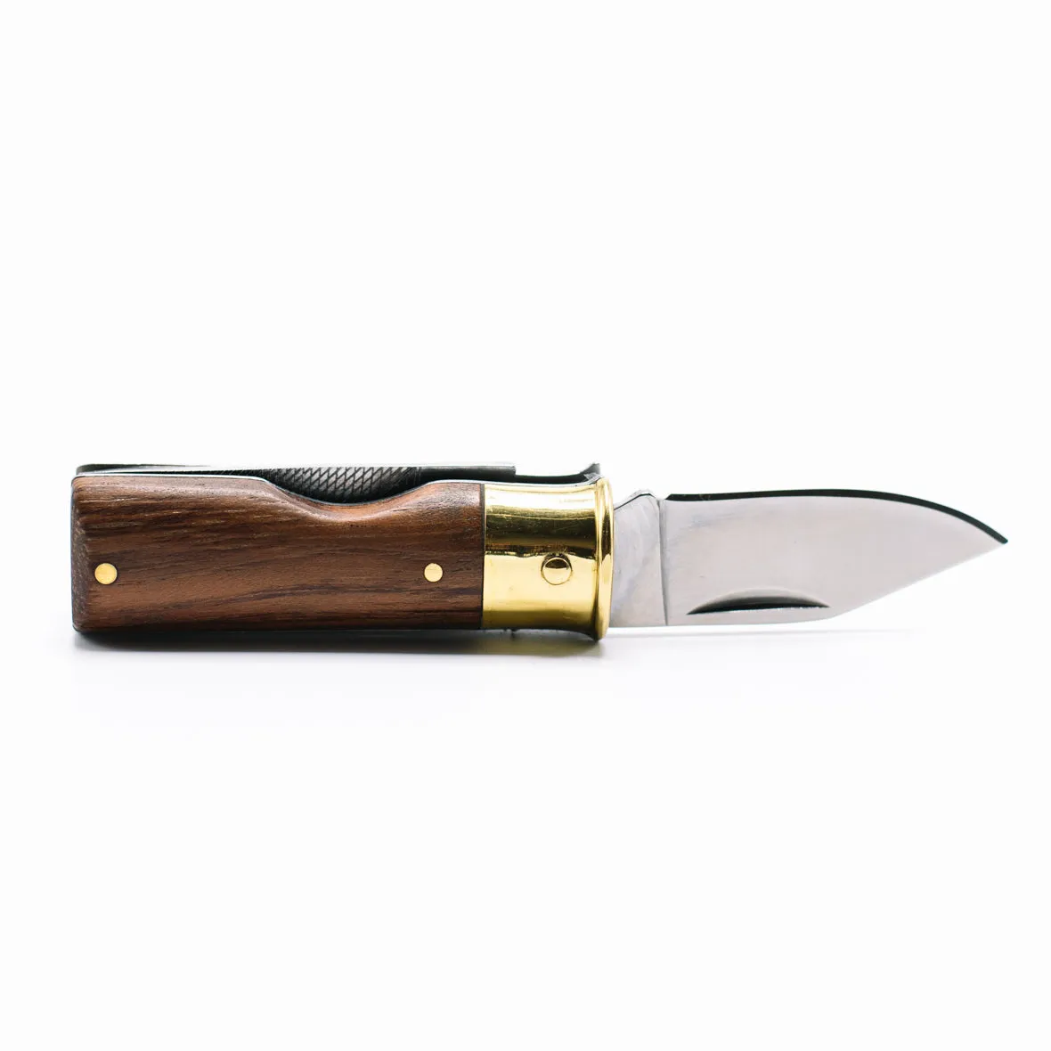 Brass and Mahogany Wood Handle Shotgun Shell knife