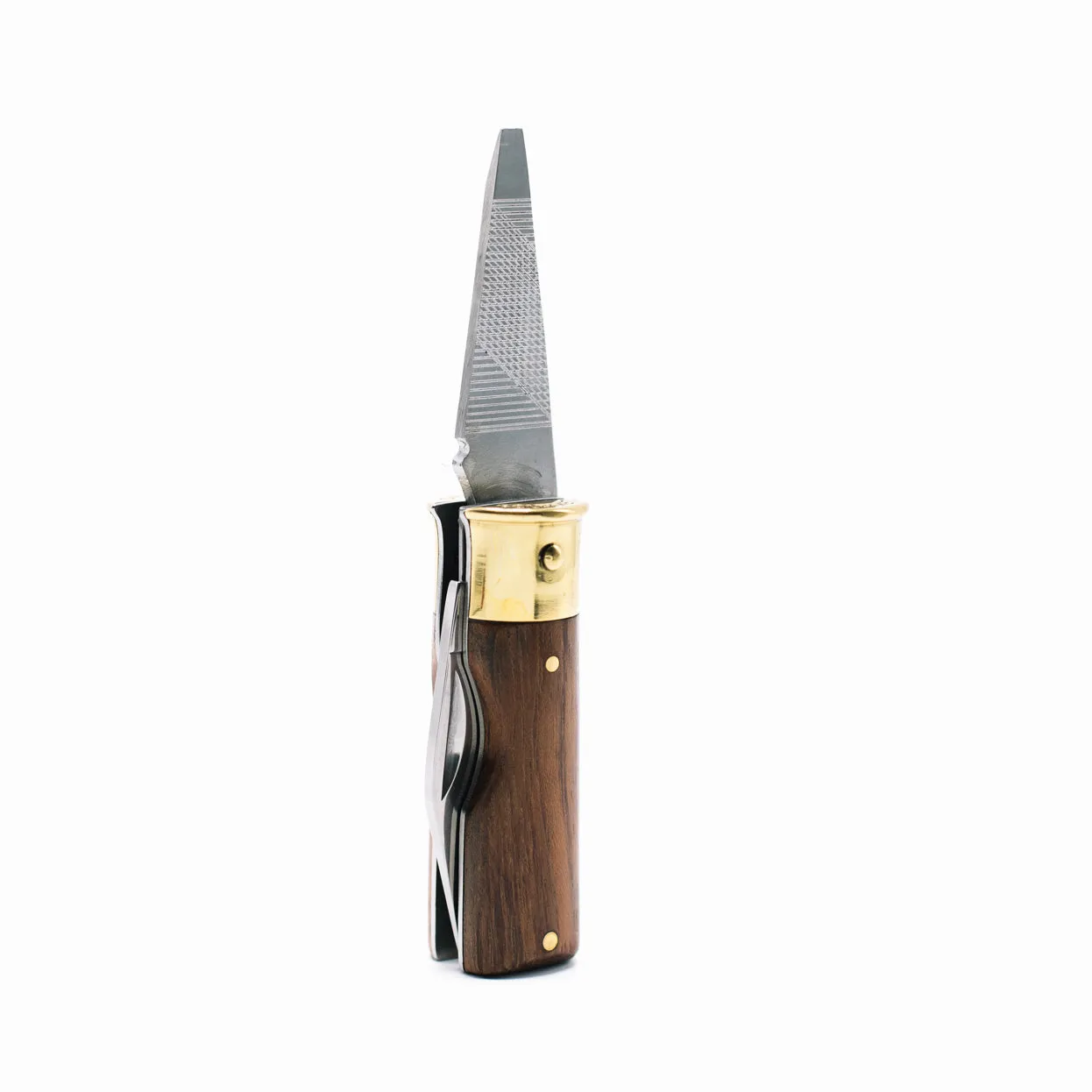 Brass and Mahogany Wood Handle Shotgun Shell knife
