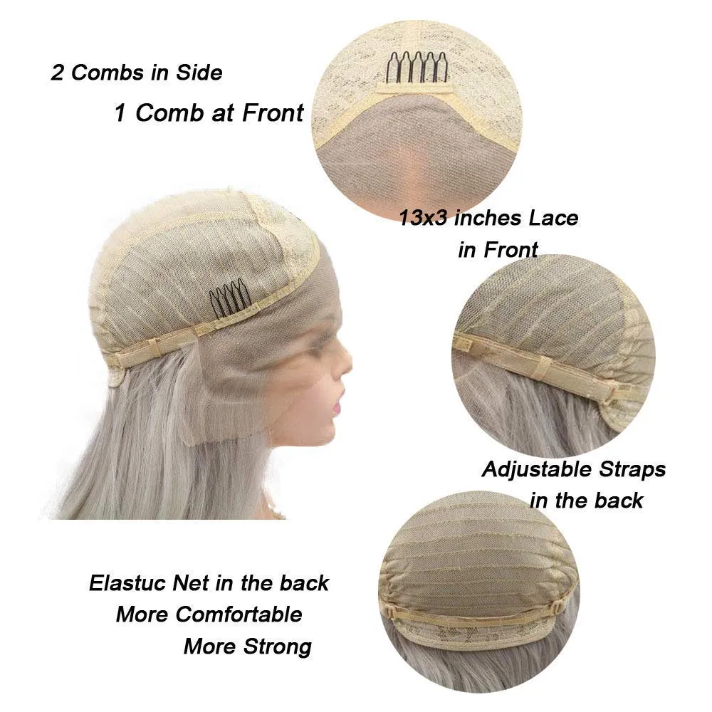 Brown Lace Front Wig Long Wavy Middle Part Pastel Wigs for Women Realistic Natural Hairline Full Curly Synthetic Heat Friendly Replacement Hand Tied/Longlife/Lightweight, 24