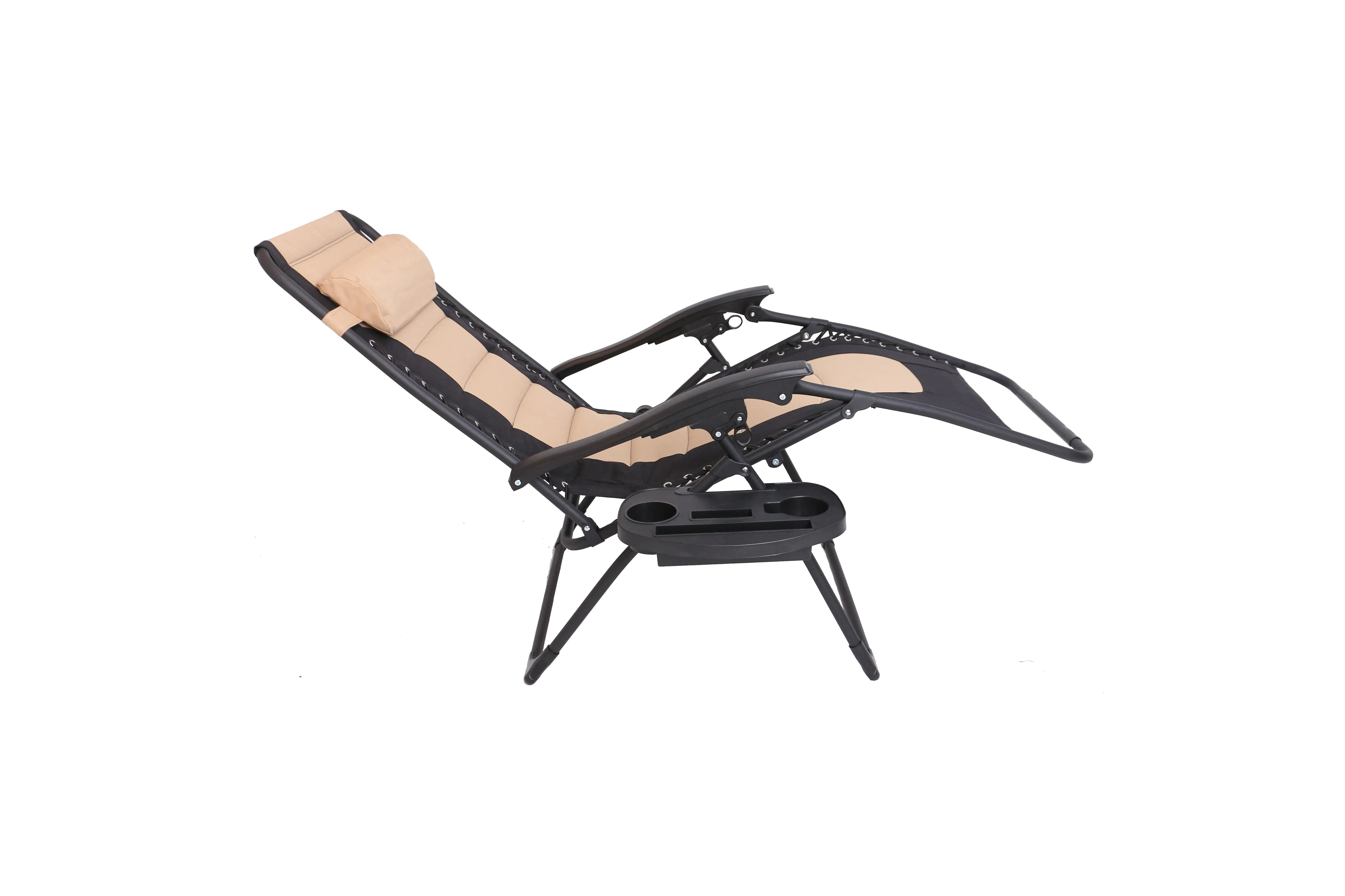 BTEXPERT Oversized Padded Zero Gravity Chair Folding Recliner Case Lounge Outdoor Pool Patio Beach Yard Garden Utility Tray Cup Holder