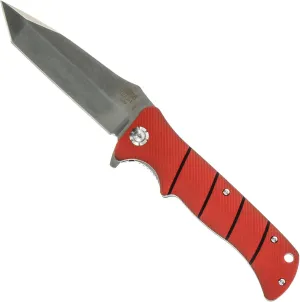 BUBBA Sculpin Compact Liner Lock Folding Pocket Knife with G-10 Handle, Tanto Style Blade, Pocket Clip and Lanyard Hole for Secure EDC Carry