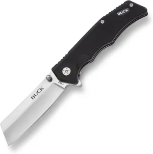 Buck Knives 252 Trunk Folding Liner Lock Pocket Knife Cleaver Blade (Black)