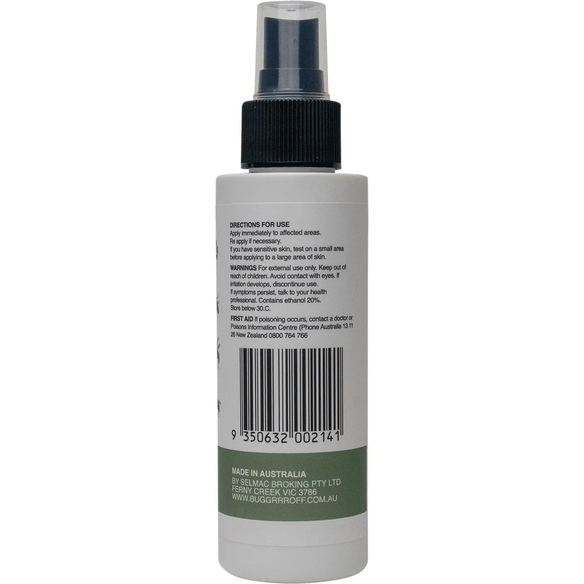 Bug-Grrr Off For bites stings   itchy things 100% Natural Spray 100ml