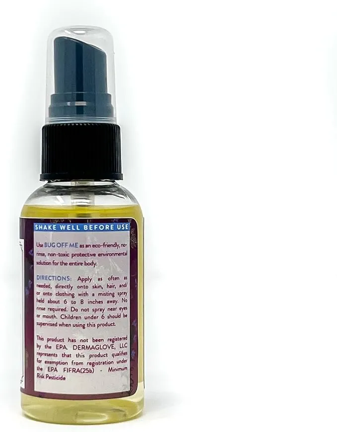 Bug Off ME Minis - 3 Mini 2 Fl Oztravel-Size Spray Bottles - All-Natural Protective Body Spray That Provides Instant Relief from Mosquitoes, Flies, Fleas, No-See-ums, Insects, & Gnats.