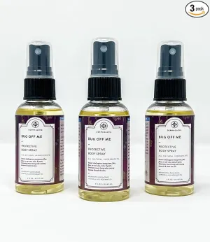 Bug Off ME Minis - 3 Mini 2 Fl Oztravel-Size Spray Bottles - All-Natural Protective Body Spray That Provides Instant Relief from Mosquitoes, Flies, Fleas, No-See-ums, Insects, & Gnats.