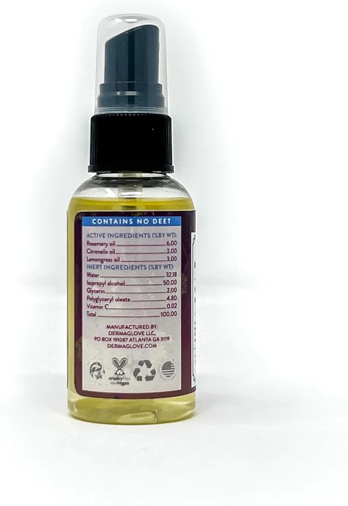 Bug Off ME Minis - 3 Mini 2 Fl Oztravel-Size Spray Bottles - All-Natural Protective Body Spray That Provides Instant Relief from Mosquitoes, Flies, Fleas, No-See-ums, Insects, & Gnats.