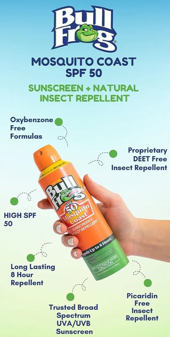 Bullfrog® Mosquito Coast Insect Repellent Plus Sunscreen Continuous Spray