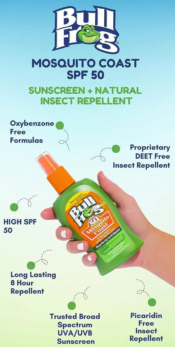 Bullfrog® Mosquito Coast Sunscreen and Insect Repellent Pump Spray