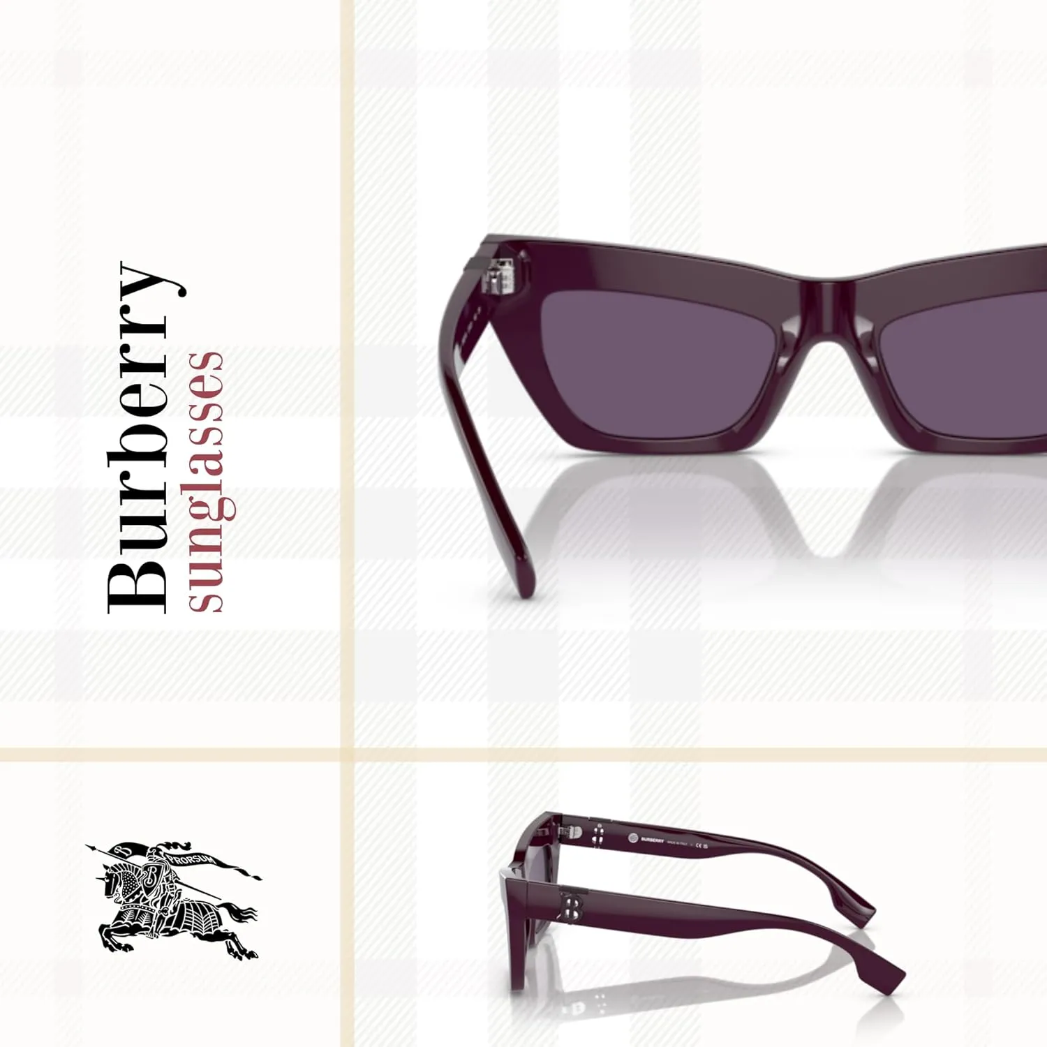 BURBERRY BE4405 Cateye Sunglasses for Women   BUNDLE With Designer iWear Complimentary Eyewear Kit