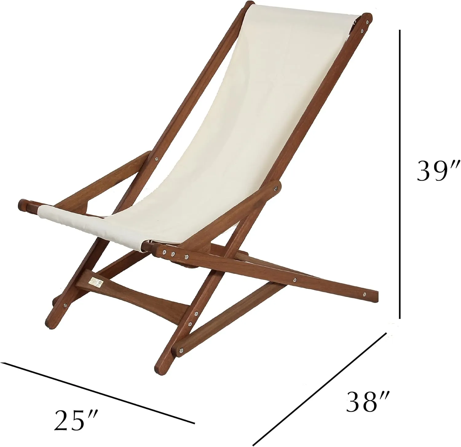 BYER OF MAINE, Pangean Glider Chair, Natural, Now Partially Assembled, Perfect for Camping, Matching Furniture 38" D X 25" W X 39" H
