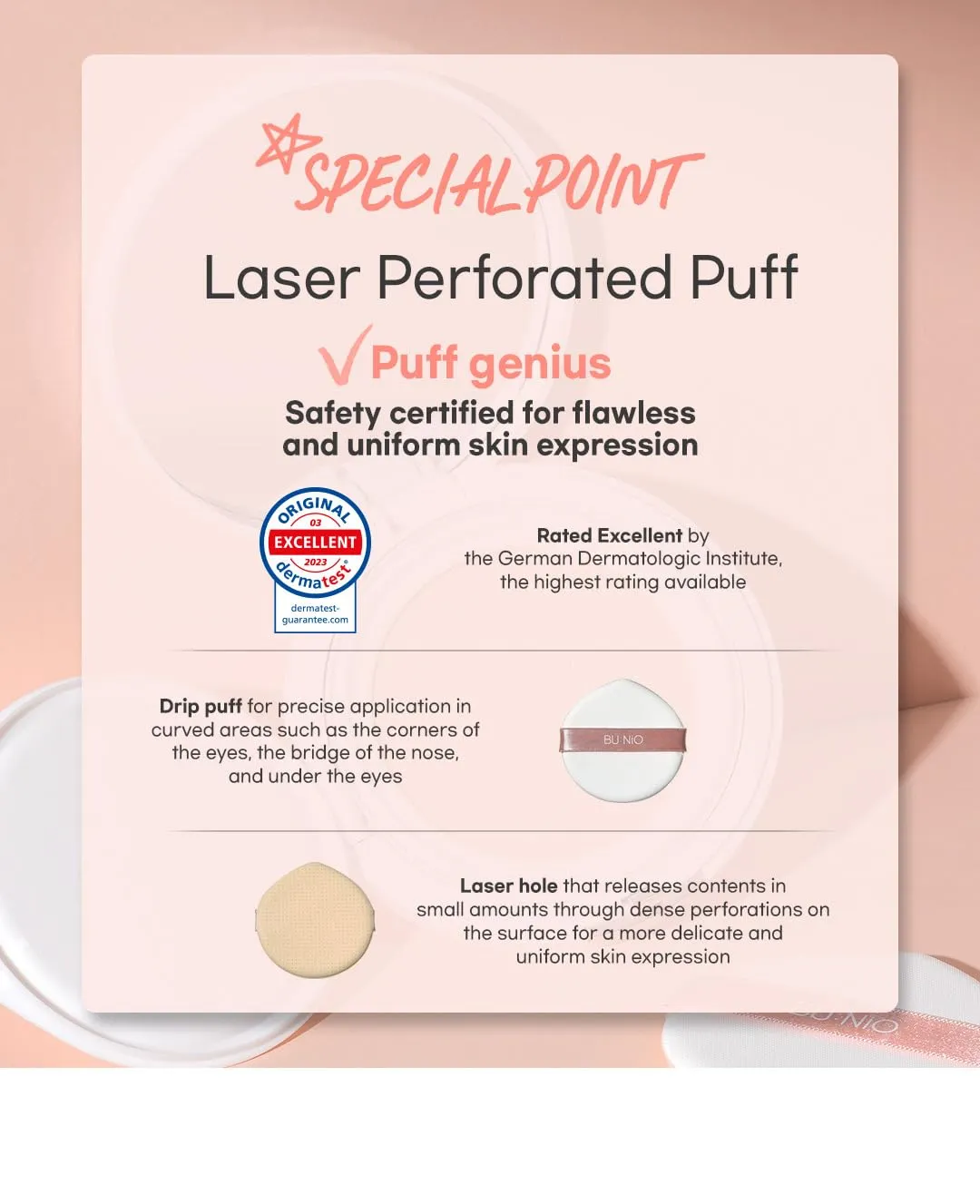 Calming Cool Tone up sun Cushion Foundation SPF50  CC/BB Cream(0.88FlOz) Transparent&Natural tone-up&Even skin tone-Whitening&Wrinkle Improvement,Derma tested (PINK BEIGE, 0.88Fl Oz(Main))
