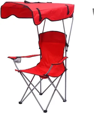 Camping Chair Camp Chair Camping Chair with Shade Canopy Chair, Folding Recliner, Adjustable Outdoor Beach Lightweight Sunshade s s Outdoor Fishing Chair