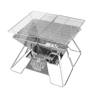 Camping Fire Pit BBQ 2-in-1 Grill Smoker