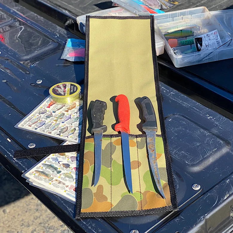Canvas 3 Slot Knife Roll