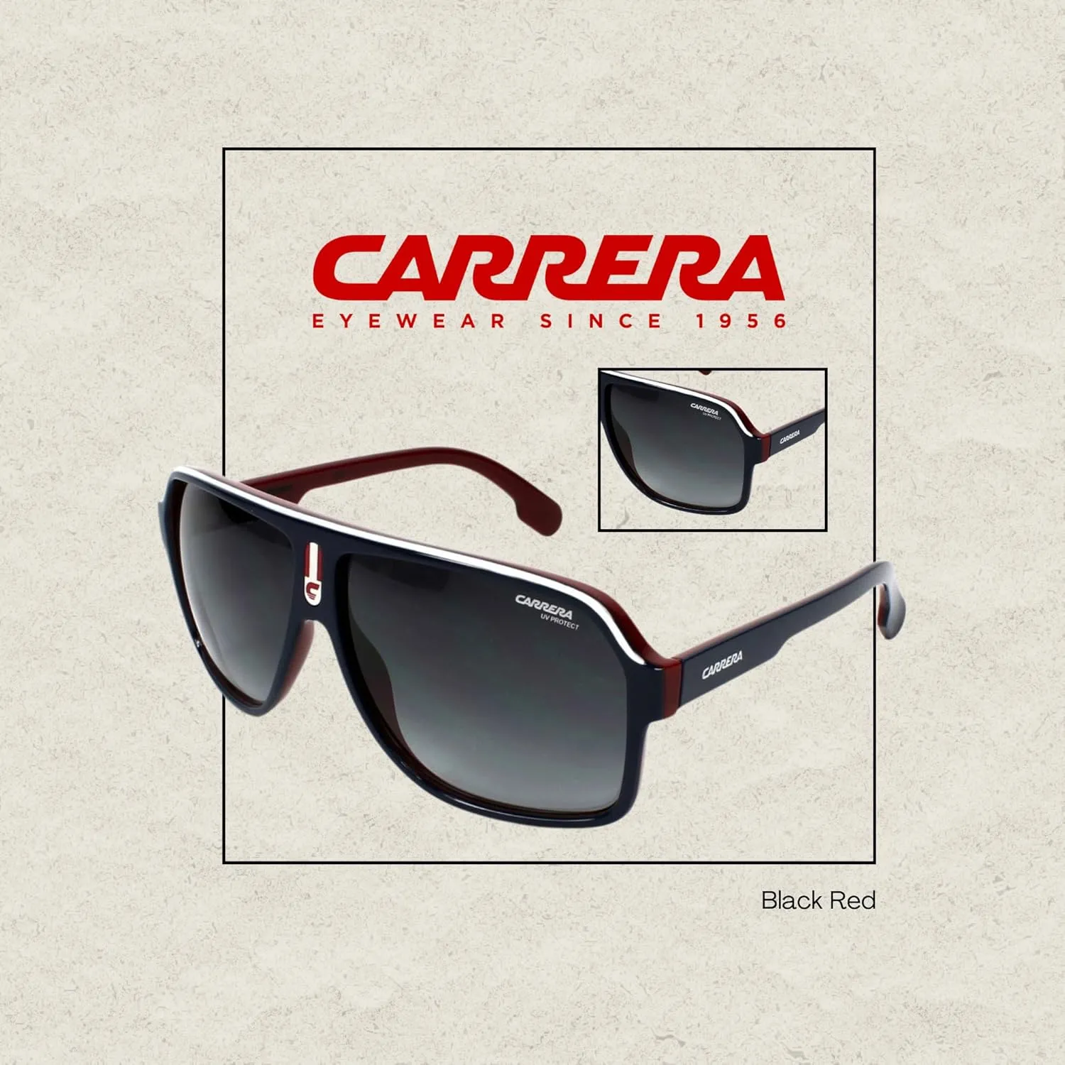 Carrera CA1001/S Plastic Aviator Sunglasses For Men For Women   BUNDLE With Designer iWear Eyewear Kit
