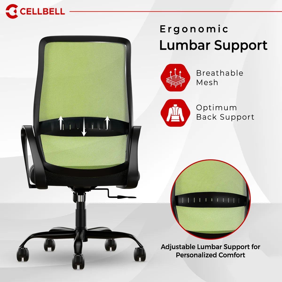 CELLBELL Desire Pro Mesh Mid Back Office Chair