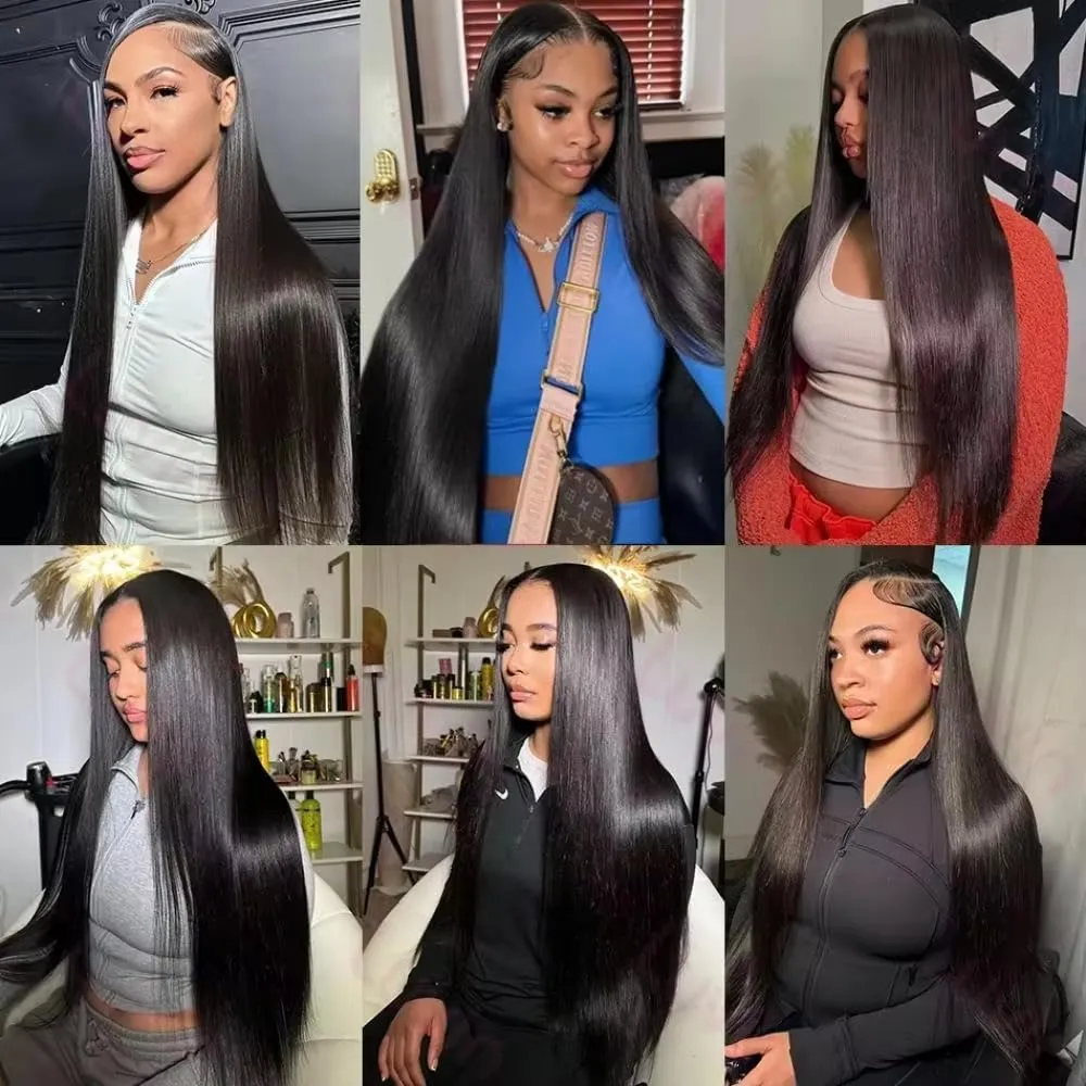 CHEETAHBEAUTY Straight Glueless Wigs Human Hair Pre Plucked 5x5 HD Lace Closure Wigs Human Hair for Black Women Pre Cut Lace for Beginners With Baby Hair 220% Density(18inch)