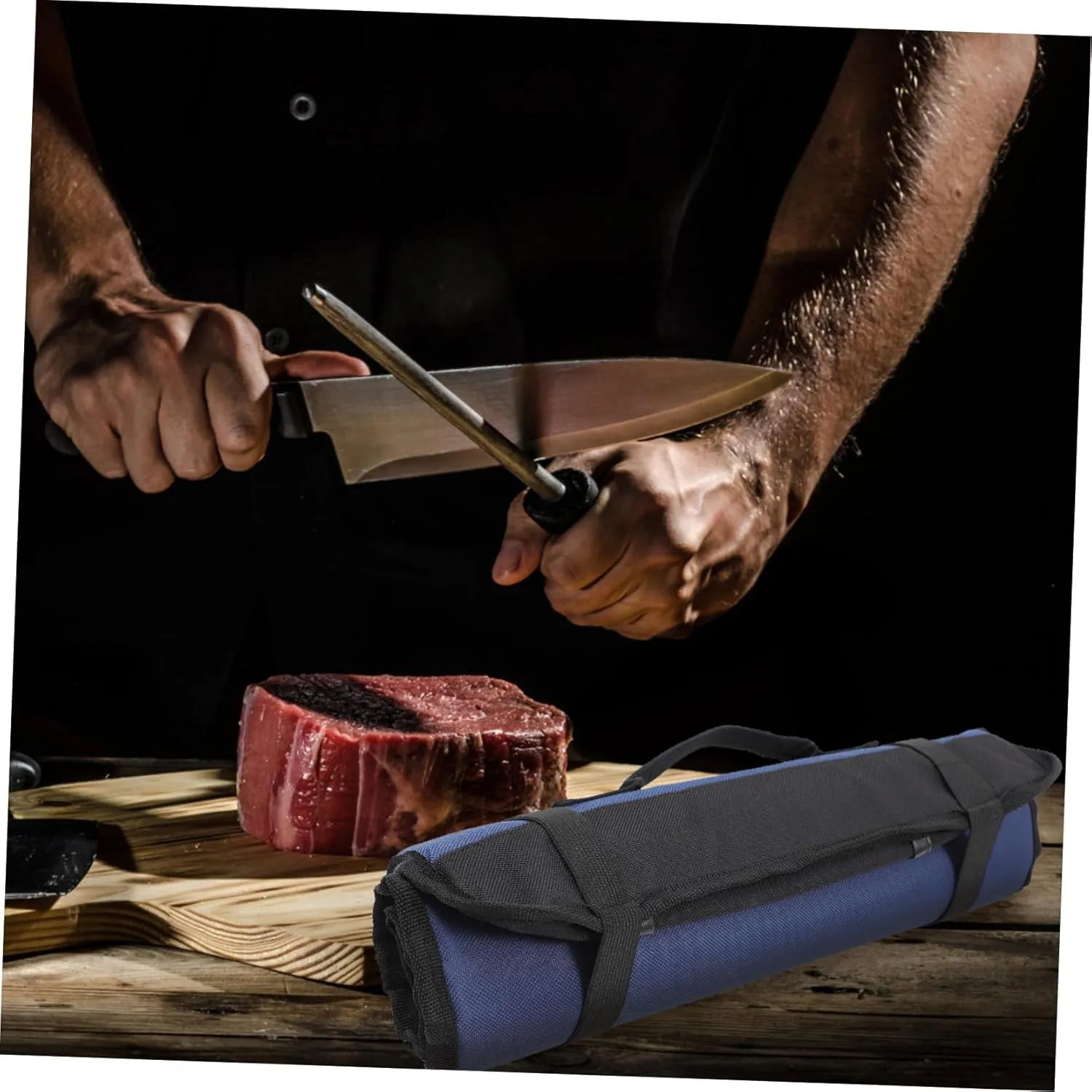Chef Bag Slot Portable Knife Holder Chef Knife Carrying Case for Culinary Enthusiasts Chefs Compact Storage and Travel Bag