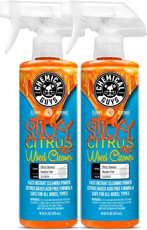 Chemical Guys CLD1051602 Sticky Gel Citrus Wheel Cleaner Gel, (Safe For All Wheel Types) Works on Cars, Trucks, SUVs, Motorcycles, RVs & More, 16 fl oz (2 Pack)