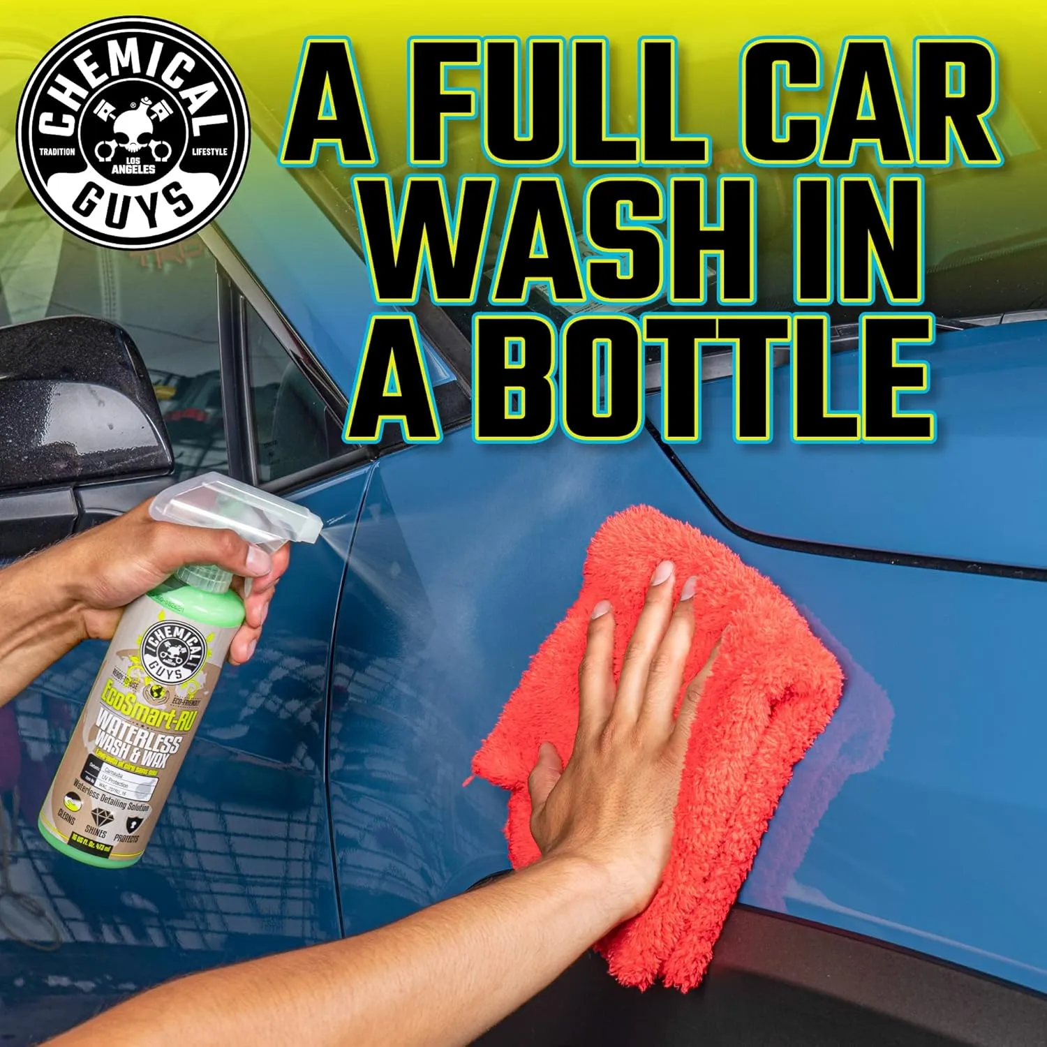 Chemical Guys WAC_707RU EcoSmart Waterless Car Wash & Wax Ready To Use, Safe for Cars, Trucks, SUVs, Motorcycles, RVs & More, 128 fl oz (1 Gallon)